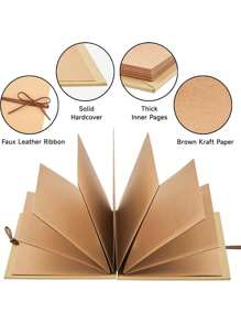 1pc Kraft Paper Folding Cubic Photo Album, Handmade Doodle, Graduation/Birthday Gift, Anniversary Memory Album, Suitable For Photos & Important Records
