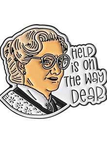 1pc Female Lawyer Letter Design Brooch, Niche Style Metal Badge, TV Series Peripheral Backpack For School Halloween - Multicolor - View 5