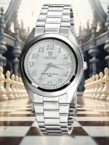 ORIMET Men's Watch Steel Strap Vintage Retro Style Beautiful Waterproof - trắng - Xem 3