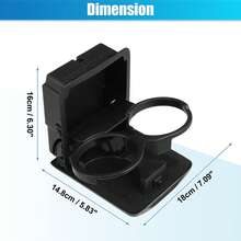 Center Console Cup Holder For Subaru Impreza Outback 2.5L 2005-2007 ABS - Black - View 5