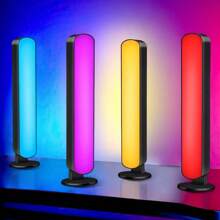 RTONTR 1 Pc / 2 Pcs Desktop Led Ambient Light Bar Music Rhythm Lights RGB Light Bars With Remote Control TV LED Backlights Remote Control For Gaming Room Tv And Party Decoration Sync With Music Rgb Desk Lamp Room Decoration