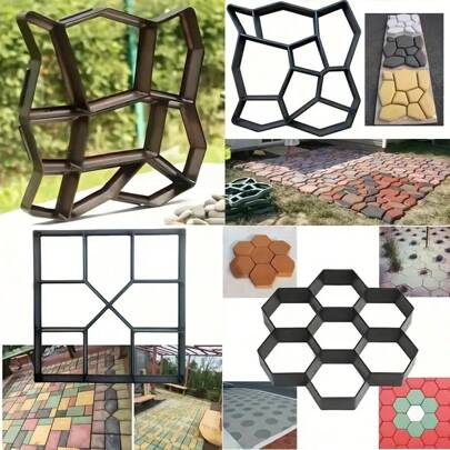 1pc Garden Path Paving Mold, DIY Manual Cement Brick Stone Road Concrete Mold