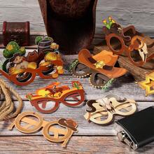 西部主题派对装饰及礼品，狂野西部纸杯，牛仔拍照道具，西部主题玻璃杯，生日派对用品 - 彩色 - 查看 3