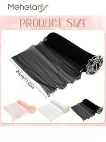 2pcs Crinkle Pearl Floral Wrapping Paper, Crinkle Pearl Organza Flower Packaging Paper, DIY Floral Mesh Crinkle Wave Paper, Suitable For Wedding Anniversary Birthday Flower Shop Supplies, Holiday Party Decorations, Graduation Gift Wrapping Paper