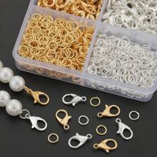 920pcs/Box DIY Jewelry Clasps & Jump Rings Kit, Including 120pcs Alloy Lobster Clasps, 800pcs Jump Rings, For Jewelry, Beaded Crafts, Necklace, Bracelet, Anklet, Earring, Pendant, Chain Connector Accessories