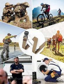 JUKMO Tactical Belt, Hiking Rigger 1.5 Nylon Web Work Belt With Heavy Duty Quick Release - 郊狼 - 查看 5