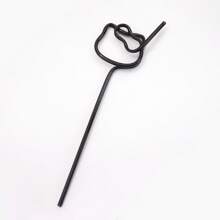 Sanrio 4 piezas de mangueras de pajita de colores de Hello Kitty, accesorios de taza rotatorios y reutilizables, pajitas, lindas bebidas de verano para despedidas de soltera, cubiertas de pajitas, vajilla rosa, fiesta de ducha para la novia, útiles escolares