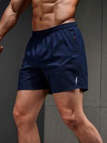 Men's Quick Dry Sports Shorts With Pockets - Lightweight Running, Fitness, Basketball Workout Shorts, Comfortable Breathable Activewear - Blue - View 4