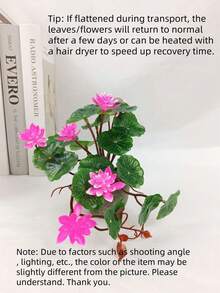 ديكور صخري محاكي بمصغر زهرة اللوتس، زخرفة طاولة