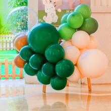 10/20 个 12 英寸橄榄绿圆形乳胶气球套装，适合生日、婚礼、周年纪念、迎婴派对、性别揭晓 - 无需电力，适合所有季节和父亲节/母亲节派对装饰