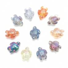 20颗14*18毫米海龟造型玻璃珠，适用于DIY首饰制作，可用于项链、手链、耳环、手机挂饰、钥匙扣、窗帘等。 - 14*18mm海龜 - 查看 32