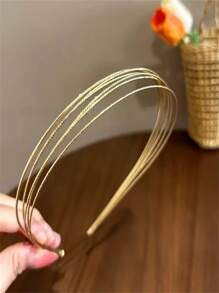 1 pieza Diadema elegante y brillante para mujer, accesorio suave para el cabello tipo corona, diadema para el pelo