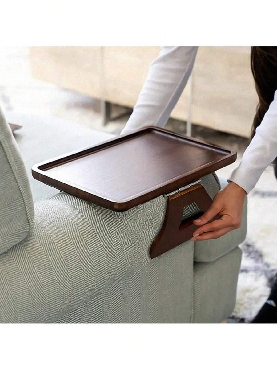 1 Set Armrest Table Clamp On Tray, Fits Wide Sofa, Sofa Arm Tray Table, Portable Table, TV Table And Small Side Table