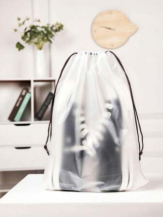 1 pièce / 5 pièces / 10 pièces Sac à chaussures jetable non tissé anti-jaunissement, couleur unie. Sac à chaussures en tissu non tissé blanc, anti-poussière, étanche à l'humidité, pour le rangement et le transport des chaussures. Sac à chaussures de voyage minimaliste blanc avec cordon de serrage, anti-poussière.