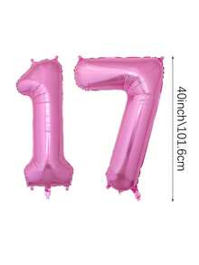 2pcs 40 Inch (101.6cm) Hot Pink Giant Number Helium Foil Balloons, Large Numeric Balloons Suitable For Birthday Party, Bachelorette Party, Anniversary, Birthday Photo Props, Party Decorations - Multicolor - View 23
