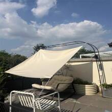 Vela cuadrada de toldo/toldo para terraza exterior, gruesa, de tela de poliéster Oxford impermeable y resistente a los rayos UV