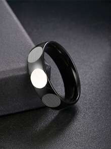 1 pieza Anillo de acero de titanio, anillo minimalista para parejas, acero inoxidable - Multicolor - Ver 14