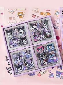 Sanrio 100 Adesivos Transparentes e À Prova d'Água Únicos, Conjunto de Caixa de Presente de Adesivos, Kuromi, Adesivos Criativos para Caderno em Caixa de Caderno, Escolha Perfeita para Presente, Meninos e Meninas, My Melody, Conjunto de Adesivos, Desenho Animado Fofo, Presente de Aniversário para Crianças, Presente para Meninas, Temporada de Volta às Aulas (A Aparência e o Padrão de Algumas Caixas de Presente são Aleatórios) Presente de Halloween, Presente de Natal