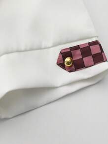 Conjunto de 2 piezas de túnica africana para hombre con camisa de manga corta con efecto de empalme y pantalones casuales - Vestimenta tradicional elegante para fiestas y festivales
