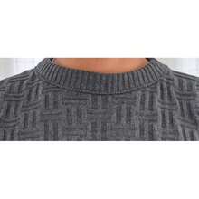 Men's Sweater Blouse Knit Long Sleeve Winter 3D - Dark Grey - View 2