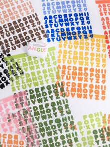 8 Sheets/Pack Vitality Alphabet Series Stickers, Gradient English Alphabet Pattern Design Handbook DIY Album Decoration Stickers, Gifts For Friends