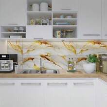 30 件奢华复古大理石厨房浴室贴纸防水壁纸，易于 DIY 项目切割，适用于厨房后挡板、浴室淋浴间、台面家具翻新墙贴房间装饰家居装饰客厅装饰房屋装饰墙纸壁纸厨房装饰墙艺术墙装饰厨房配件厨房用品