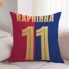 1 vỏ gối trang trí bằng polyester kiểu cổ điển, 45*45cm, họa tiết câu lạc bộ bóng đá Barcelona, khóa kéo, có thể giặt máy, không bao gồm ruột gối, phù hợp với nhiều phòng, quà tặng tựu trường, quà tặng cho người hâm mộ bóng đá. - Nhiều màu - Xem 18