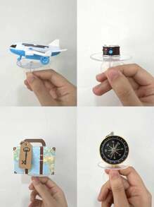 10er Set Reise Cake Toppers, Lass das Abenteuer beginnen Reise-Themen Cupcake Dekorationen, Mini Papier Koffer, Mikroflugzeug Kamera Kompass Globus, geeignet für Reise Geburtstags Tortendekoration, Geschenkpartydeko, Abschluss/Heimkehr Tortendekorationen, Herren Geburtstagstorte Deko, Erde/Geografie Themen Tortendekoration (Das Flugzeugmodell wird zufällig aus vier Stilen und Farben geliefert. Wenn Sie es nicht möchten, kaufen Sie es bitte nicht.)