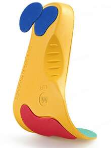 1Pair EVA Green Children's Arch Insole, Learning To Walk, Heart Support Insole, Unisex High Elasticity Insole - Yellow - View 2