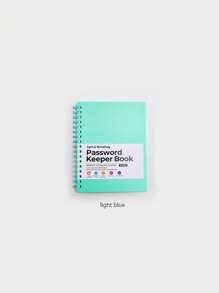 1 pièce Carnet de mots de passe multicolore au format A6, carnet de journalisation des mots de passe avec index des identifiants de site Web en spirale en PP, carnet de conservation des mots de passe, fournitures scolaires, rentrée scolaire