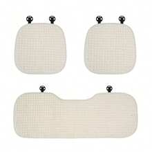 1PC Puff Grid Car Seat Cushion, Summer Breathable Car Seat Cushion, Simple, Comfortable, Non-Slip, Four-Season Universal Car Seat Cushion - Màu be - Xem 20