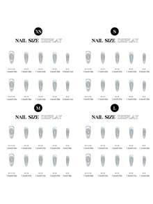 10 件冰蓝色玻璃珠猫眼腮红蝴蝶结星星手工亚克力按压指甲长杏仁假指甲带果冻胶和指甲锉，DIY 美甲用品适用于情人节音乐节学校旅行