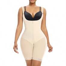 Fajas Colombianas Moldeadoras Shapewear Tummy Control High Waisted Shorts Butt Lifting Faja Body Shaper Bodysuits - Beige - View 1