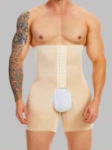 1 PIEZA Pantalones cortos para hombre que estilizan y dan confort, con doble capa para control del abdomen y dar forma al Body