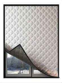 隔热遮光窗帘，易撕易贴，可拆卸，双面使用，无需钻孔 - 黑色 - 查看 4