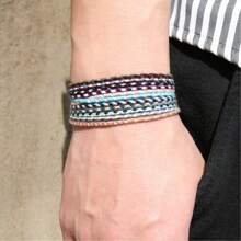 Pulseira ajustável trançada colorida boêmia, 20/10 peças, pulseiras de amizade de corda de algodão colorida, feitas à mão, lembrancinhas de festa, pequenos presentes
