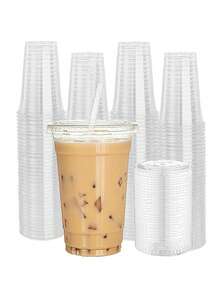 10 Sets-Clear Plastic Cup With Lid And Straw, Cup With Lid, Clear Drinking Cup, 17 Oz Plastic Cup, Suitable For Iced Coffee, Smoothies, Milkshakes And Any Cold Drink, Suitable For Wedding Event Parties,Hawaii Mother's Day Graduation