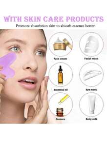Set de 3 rodillos de hielo faciales - Juego de rodillos faciales de hielo, herramientas de masaje facial, rodillo facial de silicona con hielo, rodillo de hielo, cuarzo rosa con rodillo masajeador y tabla Gua Sha, para aliviar la hinchazón facial y ocular, masajeador facial que contornea y mejora el cuidado de la piel y el brillo, para ojos, cuello y rostro, molde de rodillo facial de hielo - Herramientas para el cuidado de la piel. Productos para masaje con hielo de verano, suministros de oficina, suministros escolares, artículos esenciales de viaje.