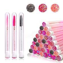 Waloshow 70-140pcs Bright Pink Disposable Mascara Brush Set - Waterproof, Fragrance-Free Eyelash Extension Brushes, Includes 20 Empty Brush Tubes And 50 Eyelash Brushes, Suitable For Makeup - Hot Pink - View 5