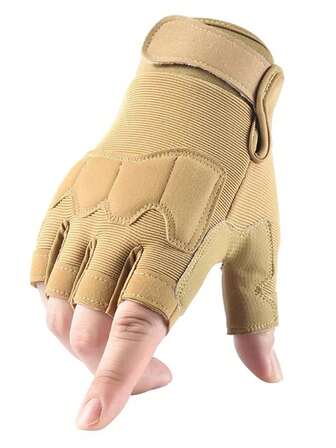 1 Pair Men's Half Finger Gloves, Outdoor Sports Tactical Gloves, Motorcycle Riding