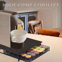 NetHong Coffee Machine Stand Capsule Pod Holder Storage Drawer Organizer UK - Black - View 5