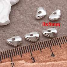 10/20/30pcs Real 18K Gold Plated Twist Brass Beads Asymmetrical Plated Spacer Beads Small Loose Craft Bead For DIY Bracelets Earring Necklace Jewelry Making