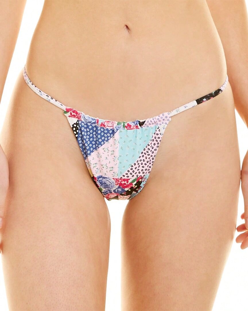 Frankies Bikinis Francesca Bikini Bottom - 藍色 - 查看 1