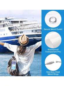 邮轮必备行李标签，邮轮行李标签夹，透明邮轮行李标签，适用于所有邮轮航线旅行必需品，适用于旅行背包行李箱旅行装备，返校健身学校用品，假日露营假期必备品，度假配件行李箱标签旅行配件夏季女士迷你旅行产品学校包学校配件学校用品