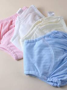 3/4 pezzi Pannolini di addestramento per neonati, pantaloncini di addestramento estivi lavabili e leggeri per bambini e bambine, pannolini di stoffa riutilizzabili, biancheria intima per pannolini morbida e traspirante, adatta per l'addestramento alla toilette, attività all'aperto, articoli essenziali per neonati