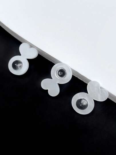 10/30/50 件心形硅胶耳环后扣，适用于重型耳环，隐形提升支撑垫，适用于无下垂耳垂，安全耳环提升器，适用于耳钉和耳环