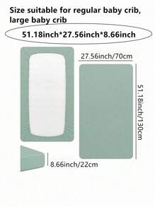 2pcs Baby Flat Sheets Made Of Fine Cotton Fabric, Soft & Breathable Cotton Crib Sheets, Infant Essentials