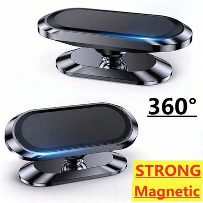 1pc Magnetic Car Phone Holder, Waterproof Alloy Holder, Dashboard Car Phone Mount, GPS Navigation Phone Holder, Compatible With Smartphones, Use With
