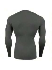 Kit 3 Men's Thermal Shirt UV Protection 50+ Second Skin T-Shirt Blouse Cold Mesh Gym Long Sleeve F7 NEW STYLE - 灰色 - 查看 3