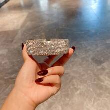 1pc Sparkling Rhinestone Ashtray, Bar Office Home Desktop Decorative Ashtray, Room Decoration, Home Decor